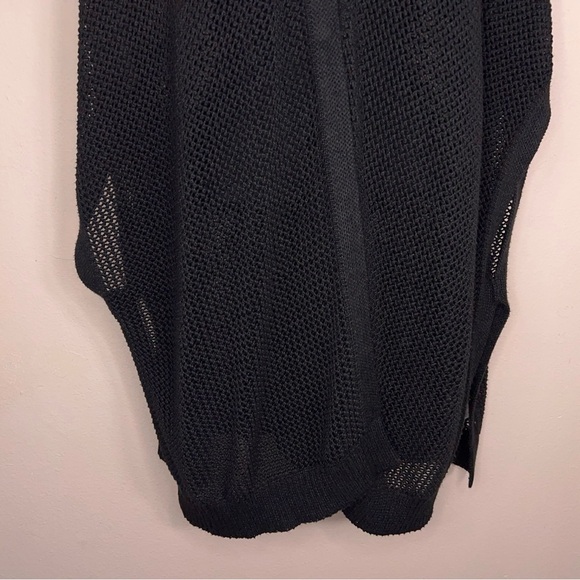 Small/Medium Black Open Knit Crochet Style Shrug Sweater Boho Goth Bohemian - Picture 16 of 16
